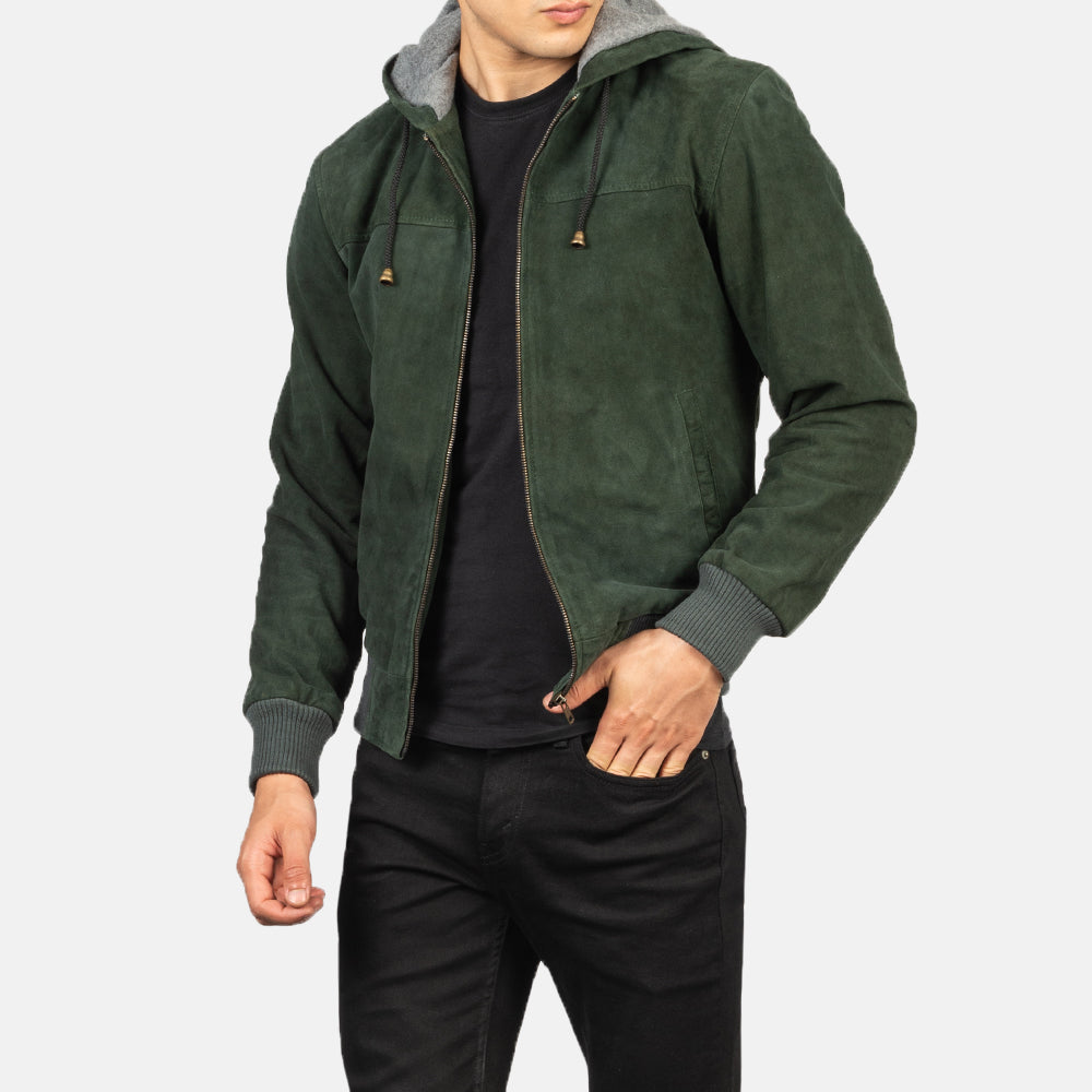 
Nintenzo Xhaketë Bomber Lëkure për Meshkuj – alternate product view 6