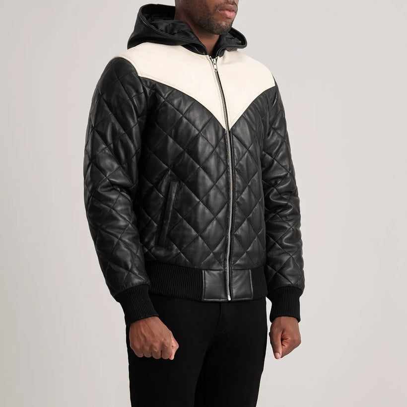 Norman Xhaketë lëkure Tan Puffer Xhaketë lëkure për meshkuj