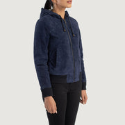 
Rebella Hooded Xhaketë Bomber Lëkure për Femra – alternate product view 2