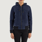 
Rebella Hooded Xhaketë Bomber Lëkure për Femra – alternate product view 4