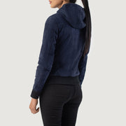 
Rebella Hooded Xhaketë Bomber Lëkure për Femra – alternate product view 5