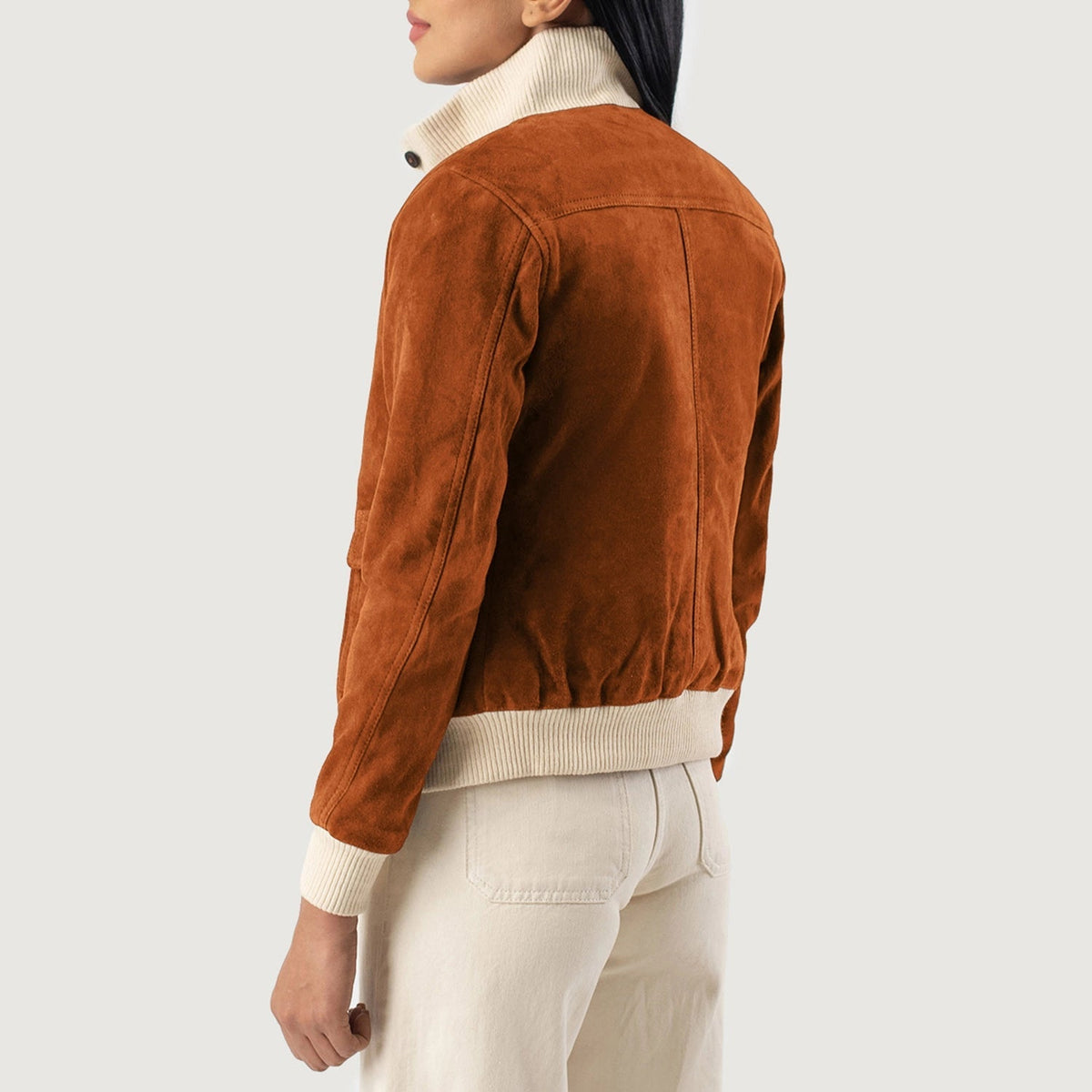 
Sasha A1 Xhaketë Bomber Lëkure për Femra – alternate product view 5