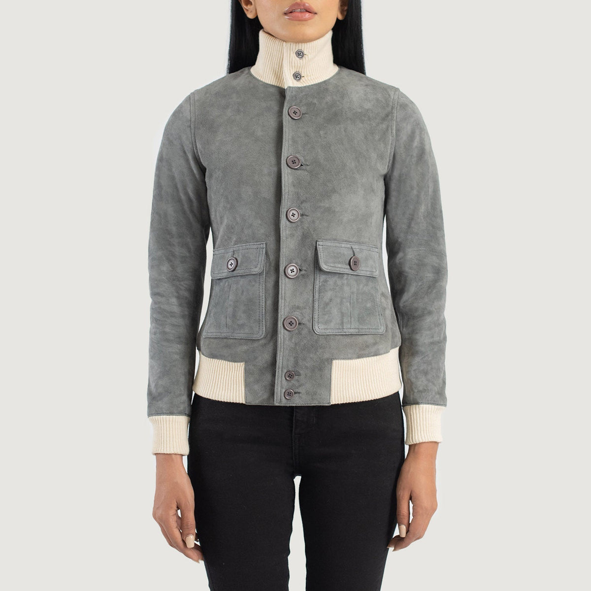 
Sasha A1 Xhaketë Bomber Lëkure për Femra – alternate product view 4