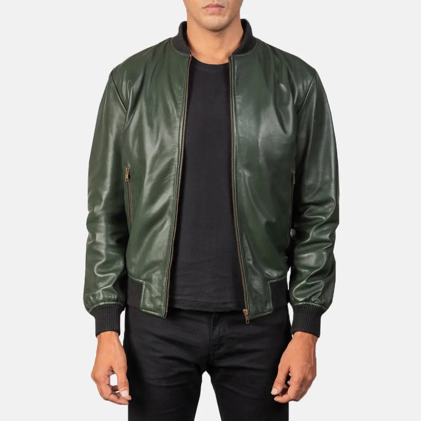 Shane Green Xhaketë bomber lëkure për meshkuj