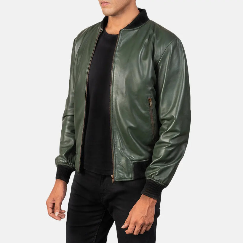 Shane Green Xhaketë bomber lëkure për meshkuj