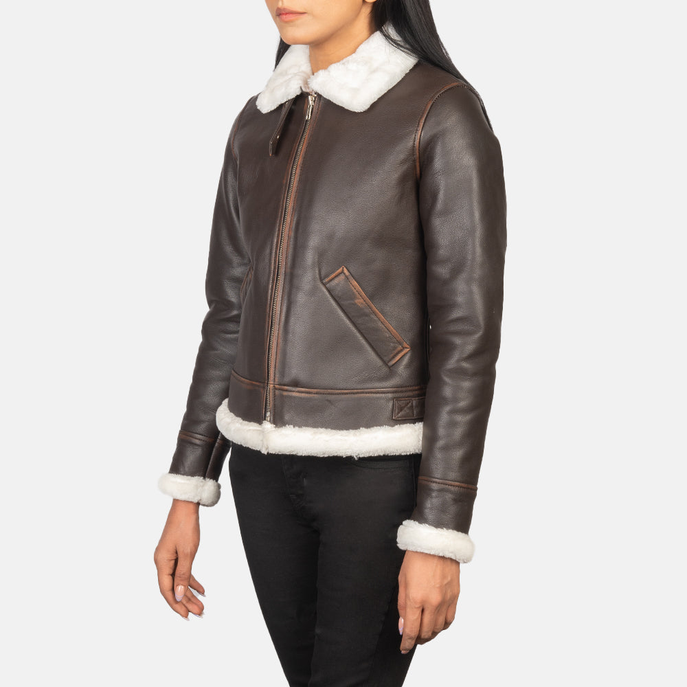 
Sherilyn B-3 E zezë Xhaketë Bomber Lëkure për Femra – alternate product view 2