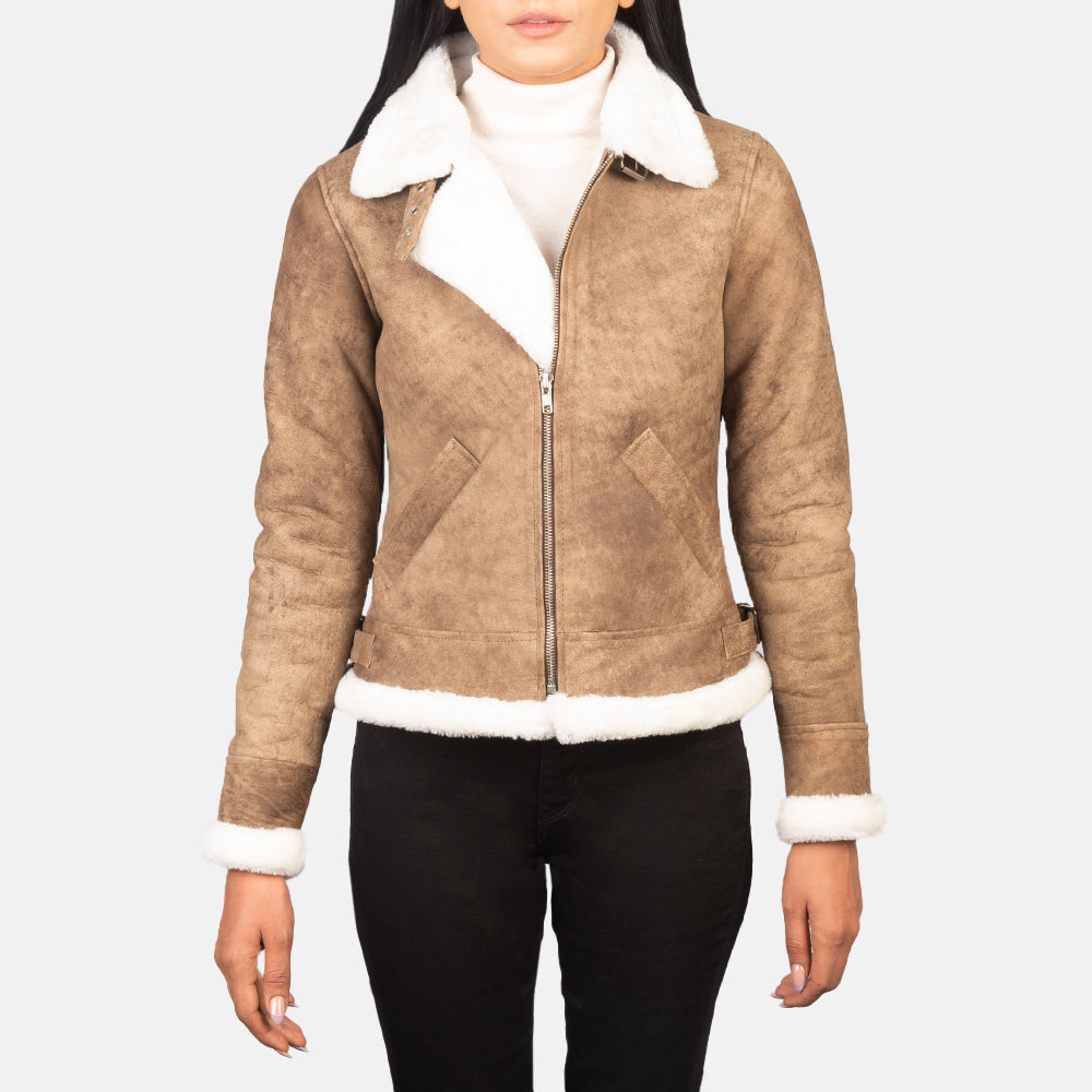 
Sherilyn B-3 E zezë Xhaketë Bomber Lëkure për Femra – alternate product view 1