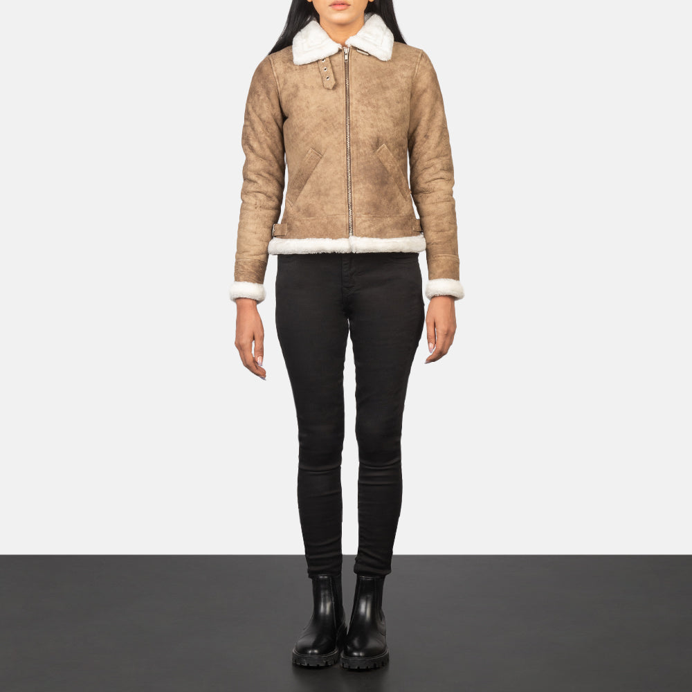 
Sherilyn B-3 E zezë Xhaketë Bomber Lëkure për Femra – alternate product view 3