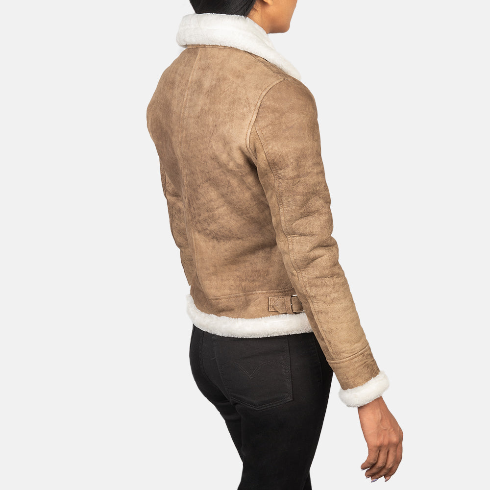 
Sherilyn B-3 E zezë Xhaketë Bomber Lëkure për Femra – alternate product view 5