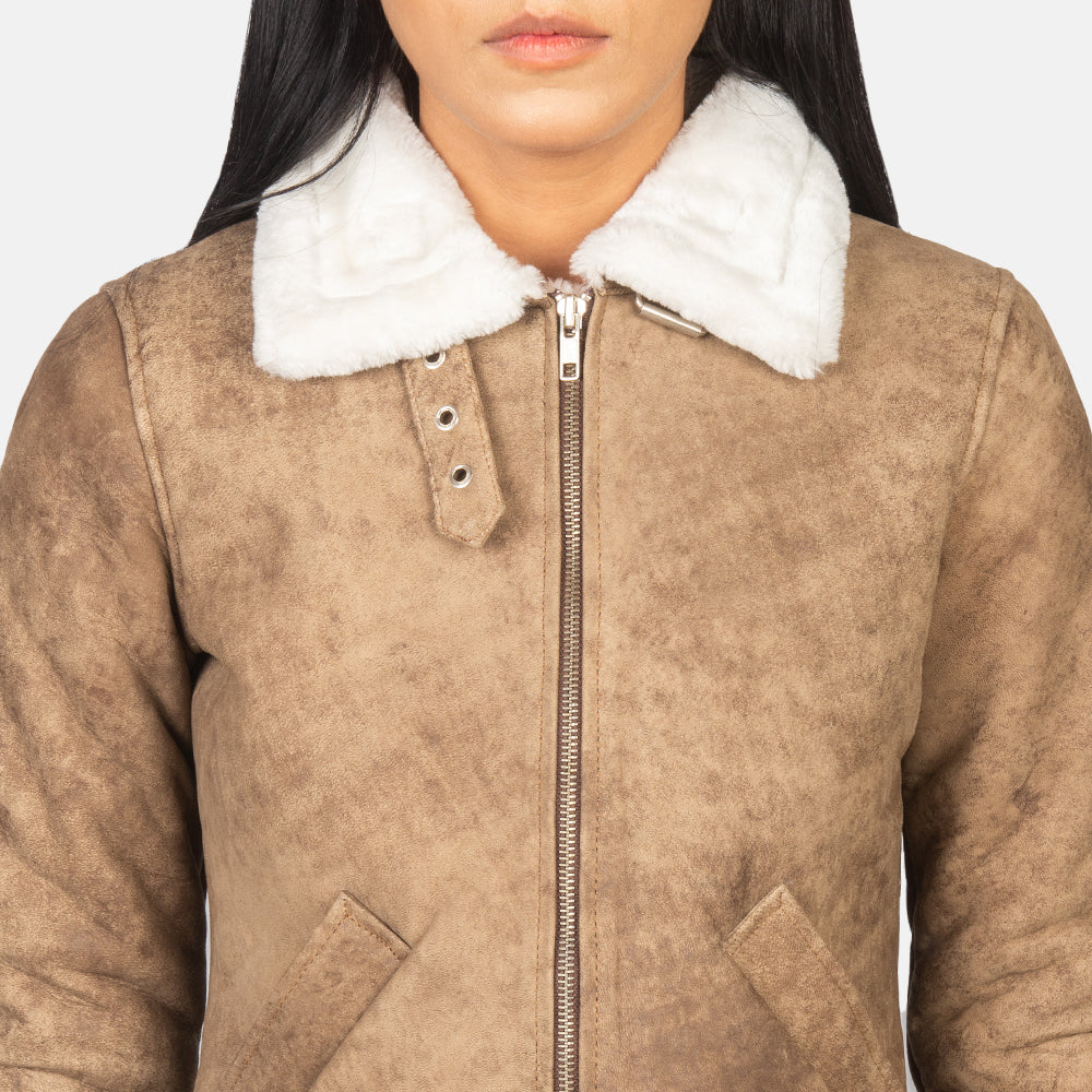 
Sherilyn B-3 E zezë Xhaketë Bomber Lëkure për Femra – alternate product view 6