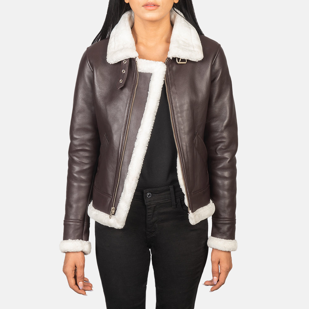 
Sherilyn B-3 E zezë Xhaketë Bomber Lëkure për Femra – alternate product view 1