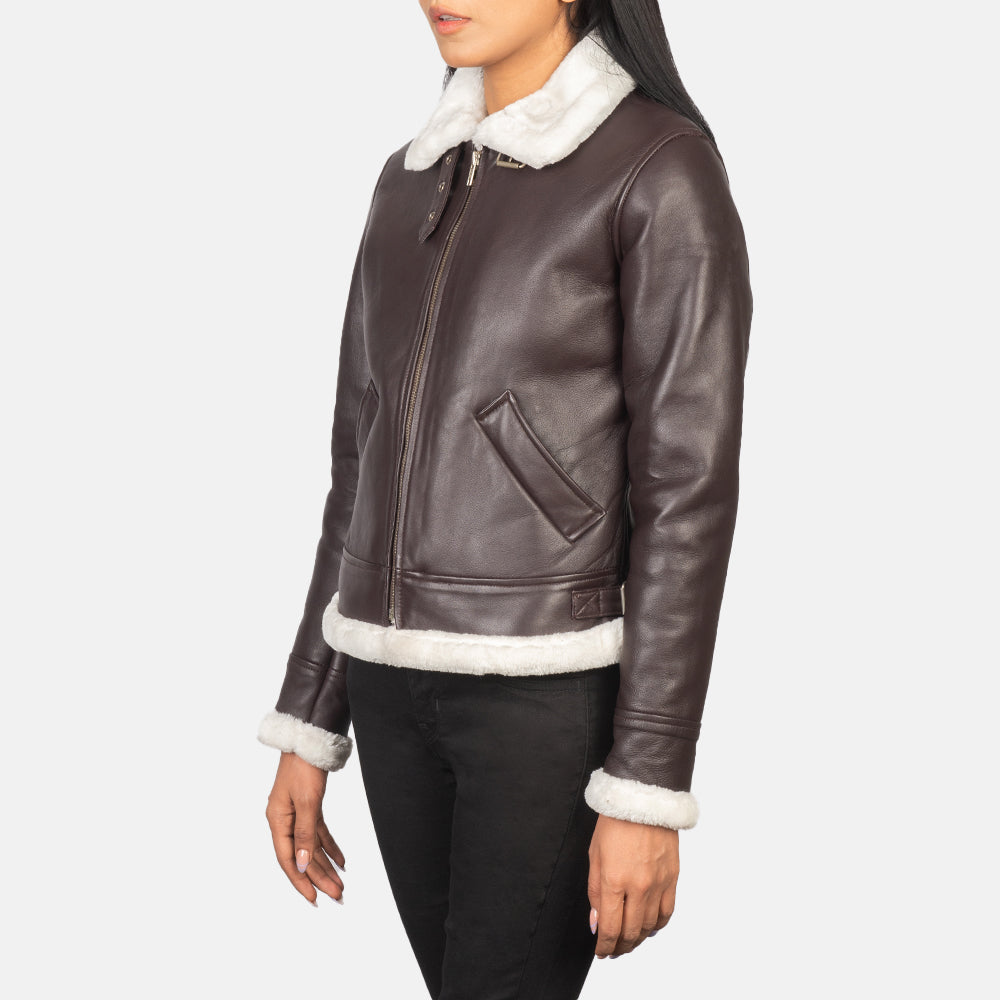 
Sherilyn B-3 E zezë Xhaketë Bomber Lëkure për Femra – alternate product view 2