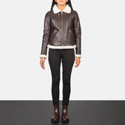 
Sherilyn B-3 E zezë Xhaketë Bomber Lëkure për Femra – alternate product view 3