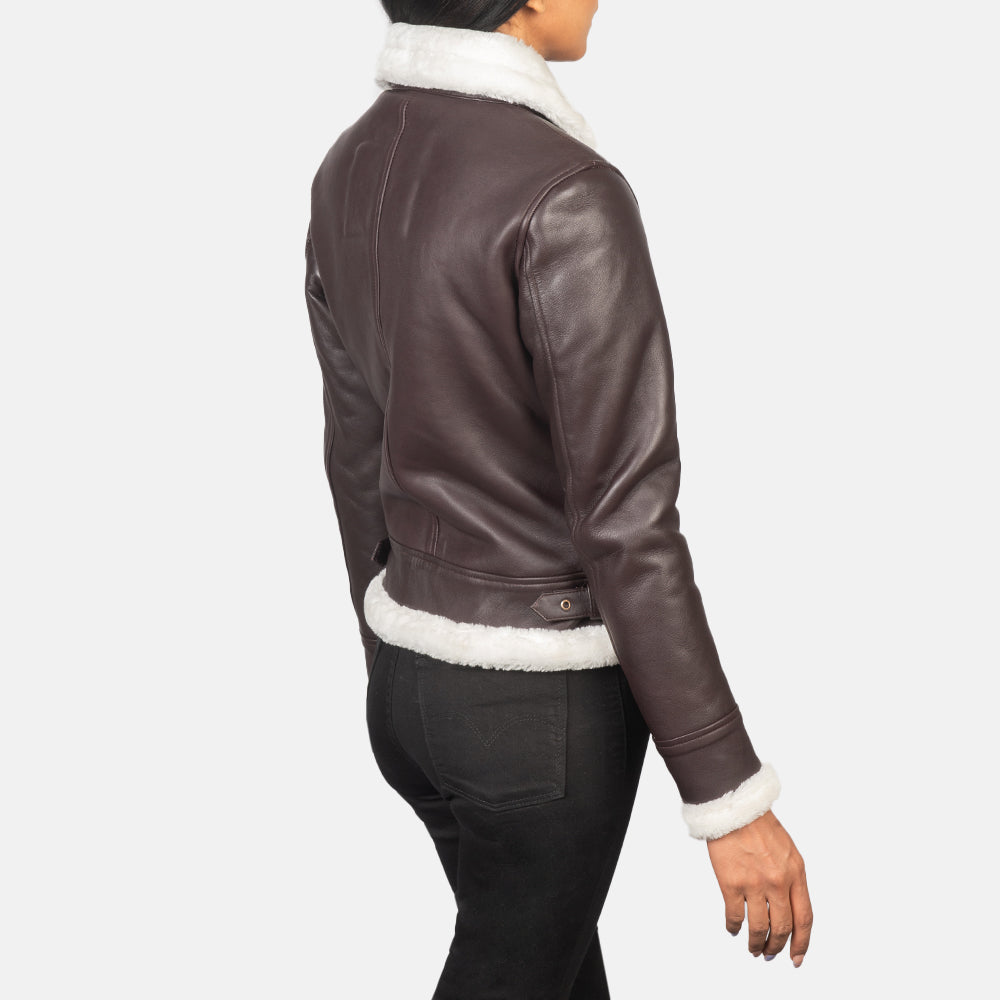 
Sherilyn B-3 E zezë Xhaketë Bomber Lëkure për Femra – alternate product view 5