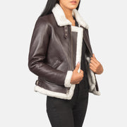 
Sherilyn B-3 E zezë Xhaketë Bomber Lëkure për Femra – alternate product view 6