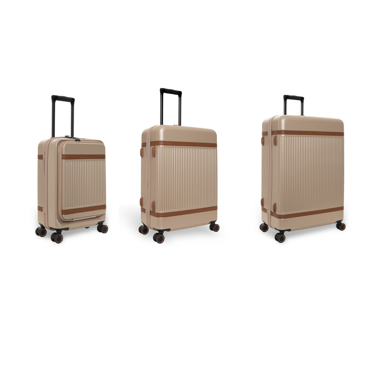 
Hand Luggage Suitcase Front Pocket Zuna në lëkurë klasike 100% të vërtetë flor integral - Pamje ballore dhe siluetë e përshtatur | Bli online