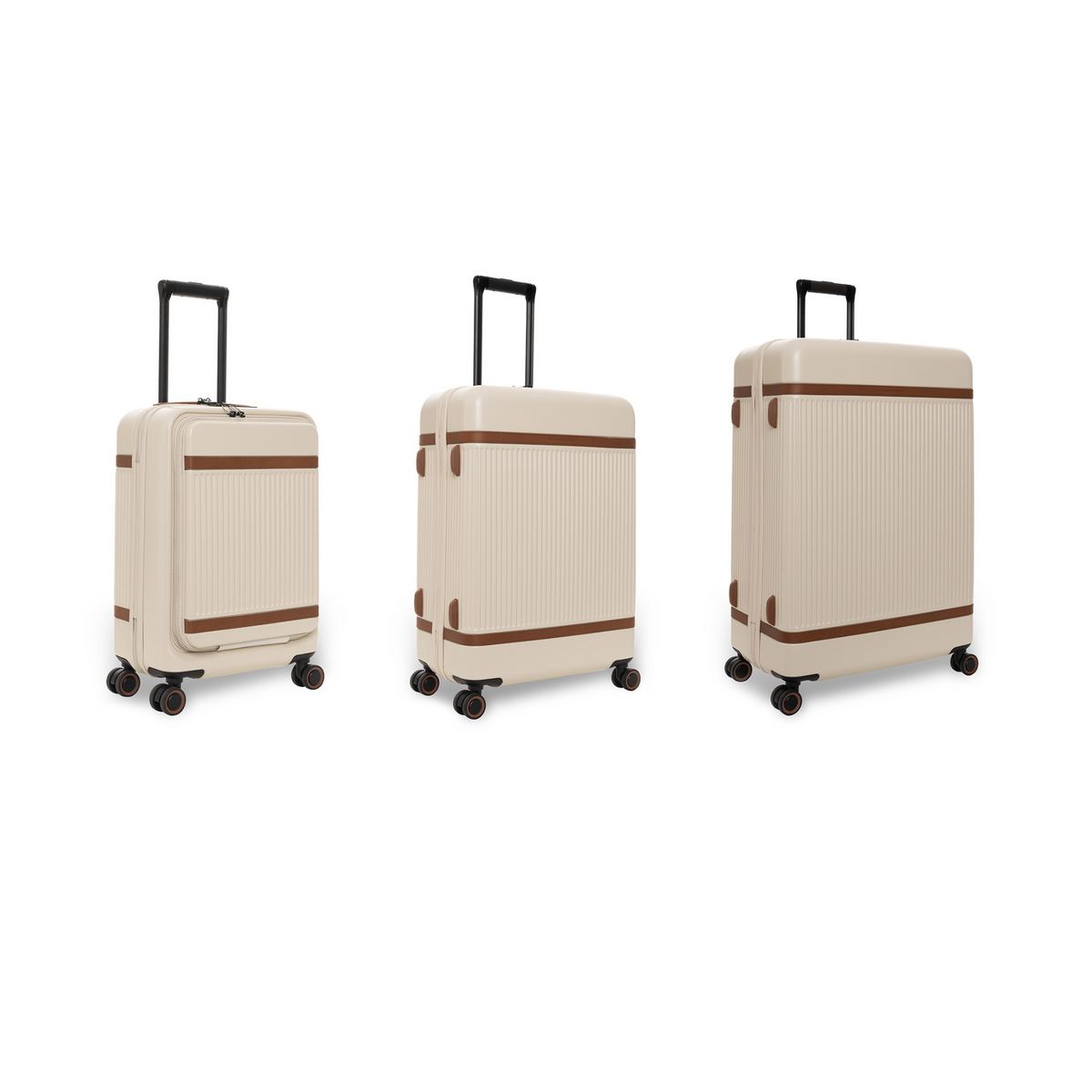 
Sandy Beach Suitcase Set Front Pocket Zuna për Femra për Femra, front view