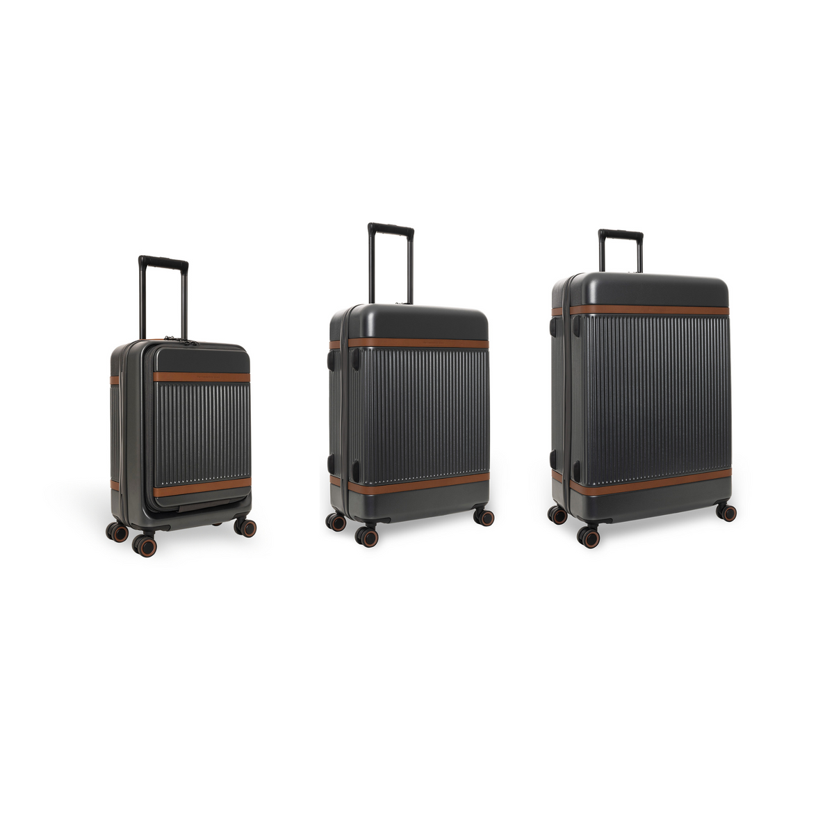 
Urban Graphite Suitcase Set Front Pocket Zuna për Femra për Femra, front view
