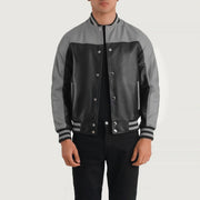 
Terrance Black & Red Leather Varsity Jacket in Black & Red Sheepskin Leather - Pamje ballore dhe siluetë e përshtatur | Bli online