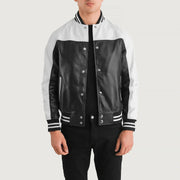 
Terrance E zezë Varsity Xhaketë Lëkure për Meshkuj – alternate product view 1
