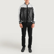 
Terrance E zezë Varsity Xhaketë Lëkure për Meshkuj – alternate product view 3