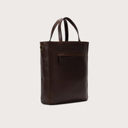 
The Poet Vintage Brown Leather Tote Bag For Men & Women - Profil anësor i strukturuar me thellësi dhe vëllim