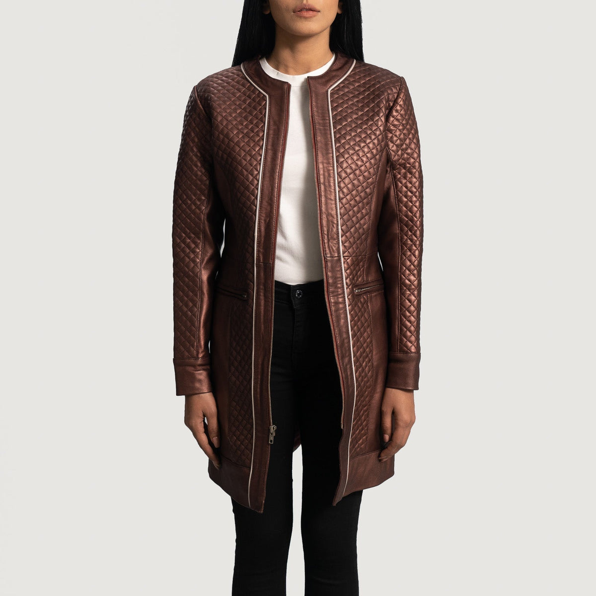 
Trudy Lane E tegelisur Vishnje Pallto Lëkure për Femra in Maroon Sheepskin Leather - Pamje ballore dhe siluetë e përshtatur | Bli online