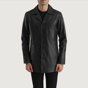 
Urban Slate E zezë Pallto Lëkure për Meshkuj in Black Cowhide (Lt-071) Leather - Pamje ballore dhe siluetë e përshtatur | Bli online