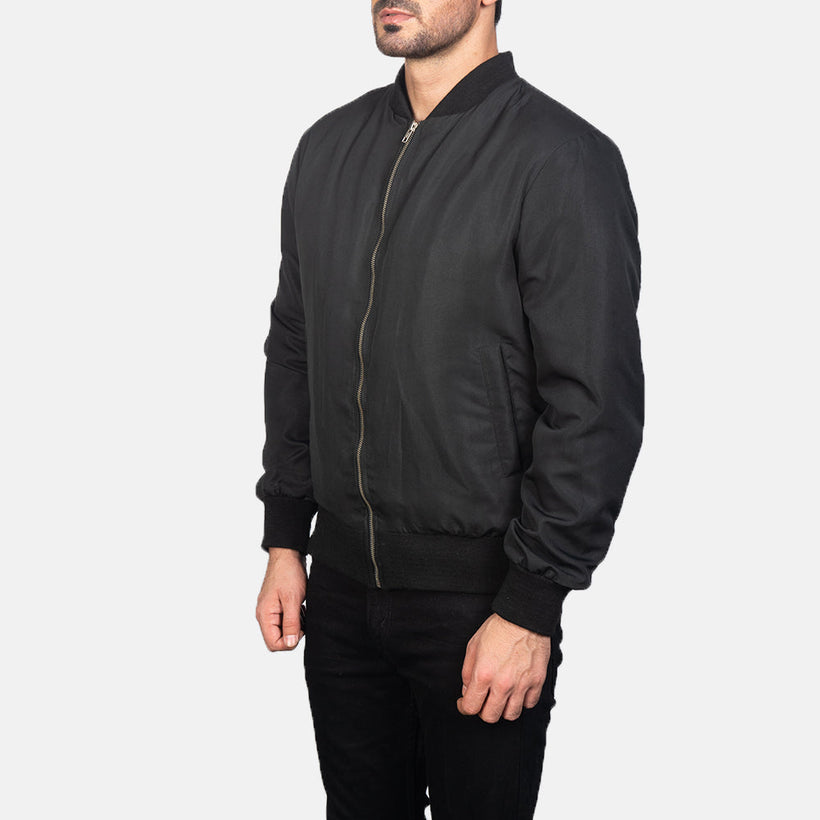 Zack E zezë Xhaketë bomber lëkure për meshkuj